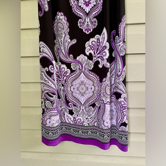 White House Black Market Strapless Dress with Purple Accents - Picture 7 of 13